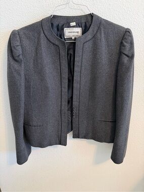 DAVID BENJAMIN Women's Charcoal Gray Collarless Blazer